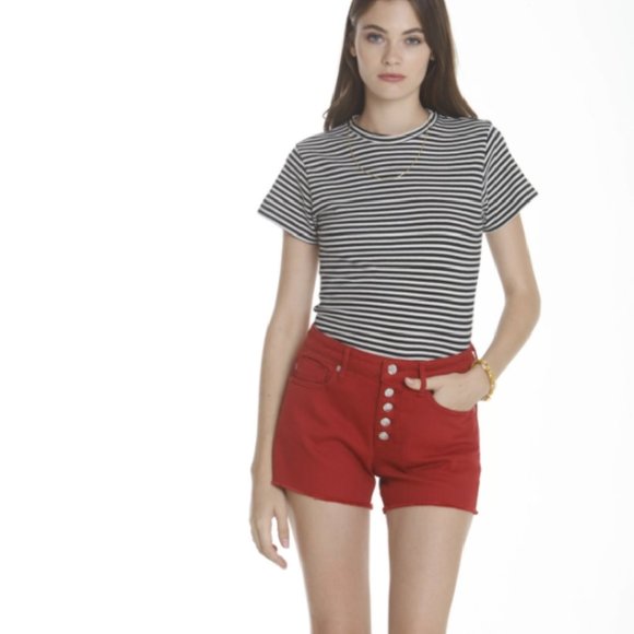 ACE HIGH RISE BUTON FRONT SHORT
